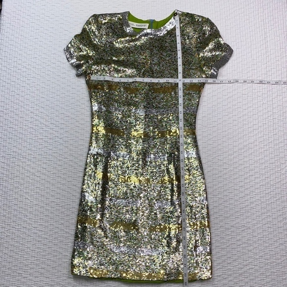 Vintage Neil Bieff Citrus Sequin Mini Dress Size 4 - Picture 7 of 10